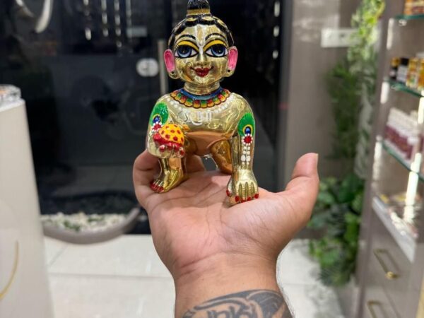 Hand made ashtdhatu laddu gopal 7 number